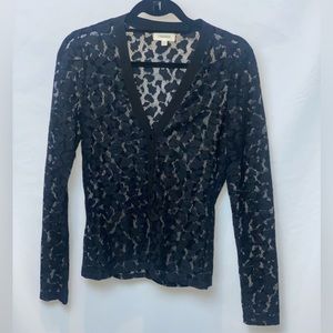 L’Agence black lace cardigan size small